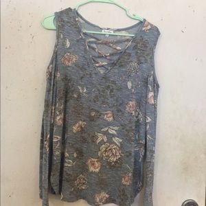 Long sleeve off the shoulder shirt